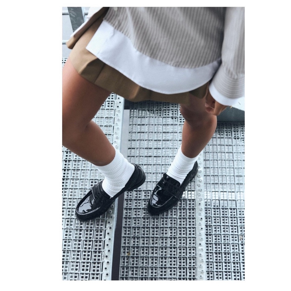 Zara Black Patent Loafers!